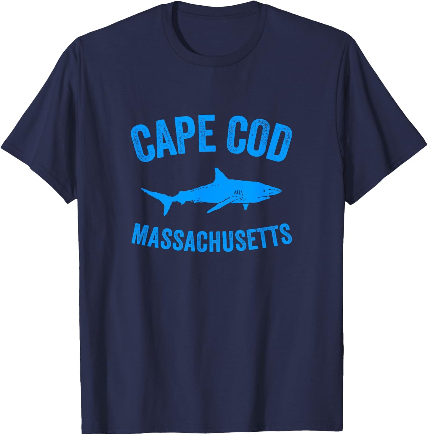 Cape Cod Shark Shirt | Cape Cod Massachusetts Gift T-Shirt - T-Shirt | Navy