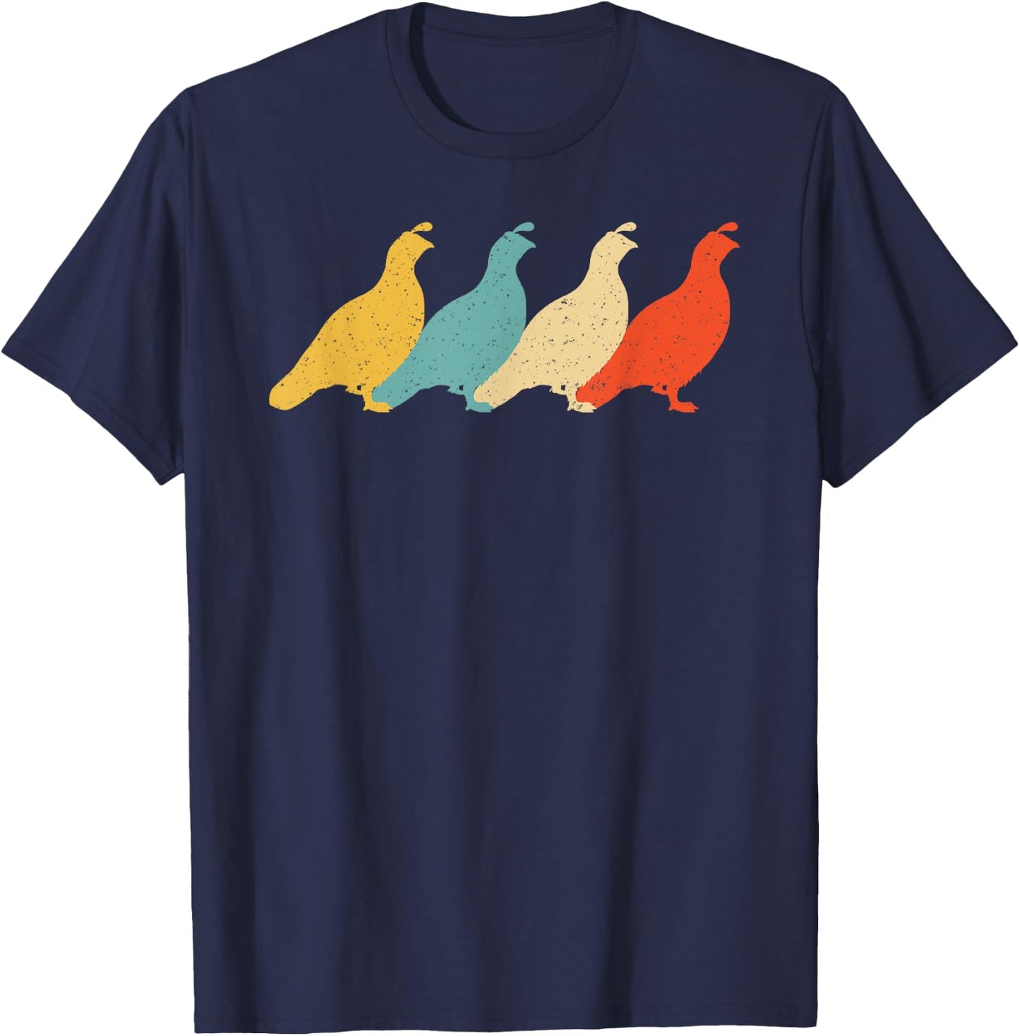 Partridge Vintage Retro Bird Quail Grouse Lover 60s 70s Gift T-Shirt - T-Shirt | Navy