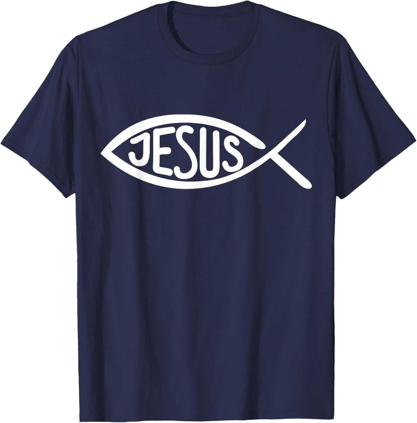 Jesus Fish T-Shirt - T-Shirt | Navy