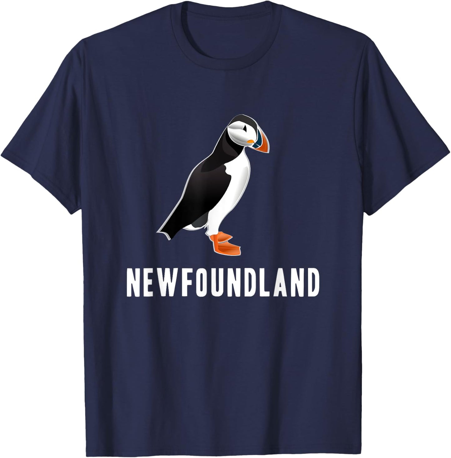Puffin Newfoundland Canada Souvenir Gift T-Shirt - T-Shirt | Navy