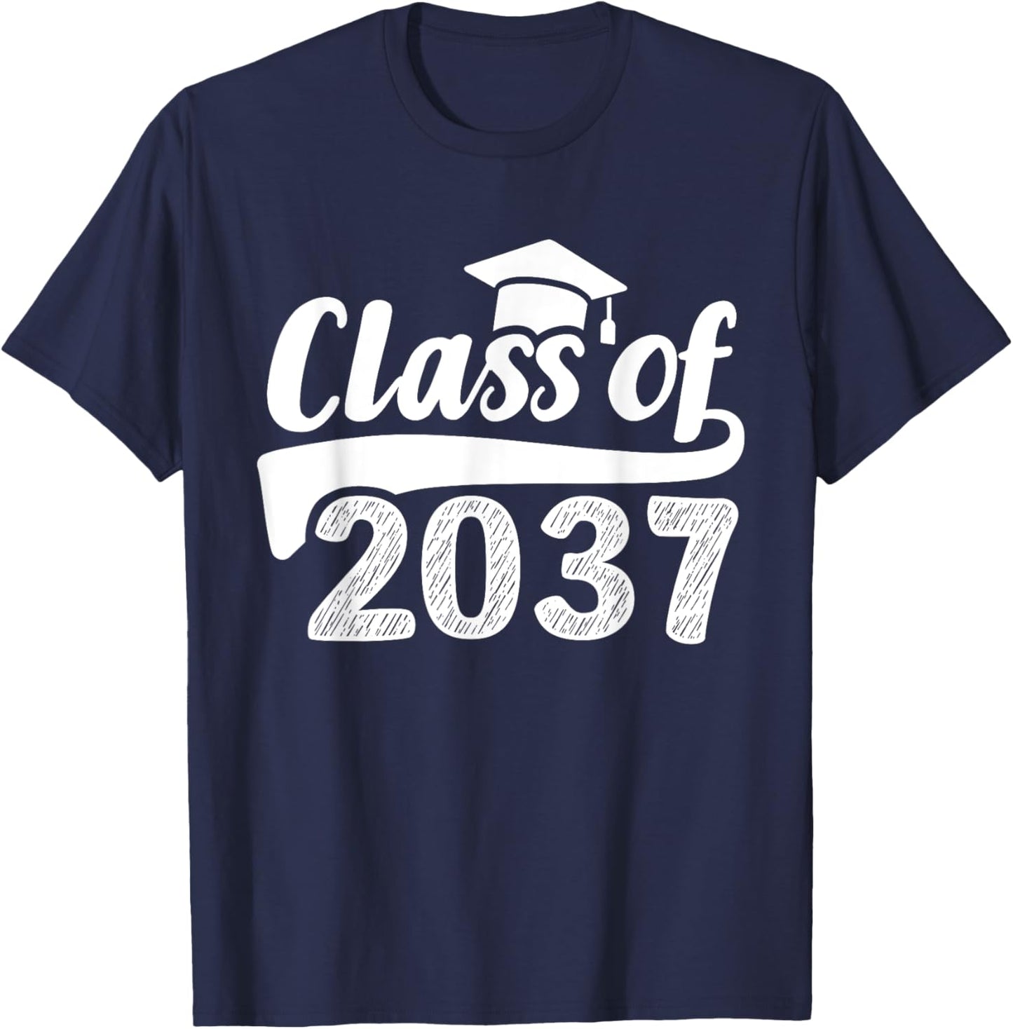 Grow with me class of 2037 graduation preschool T-Shirt - T-Shirt | Navy