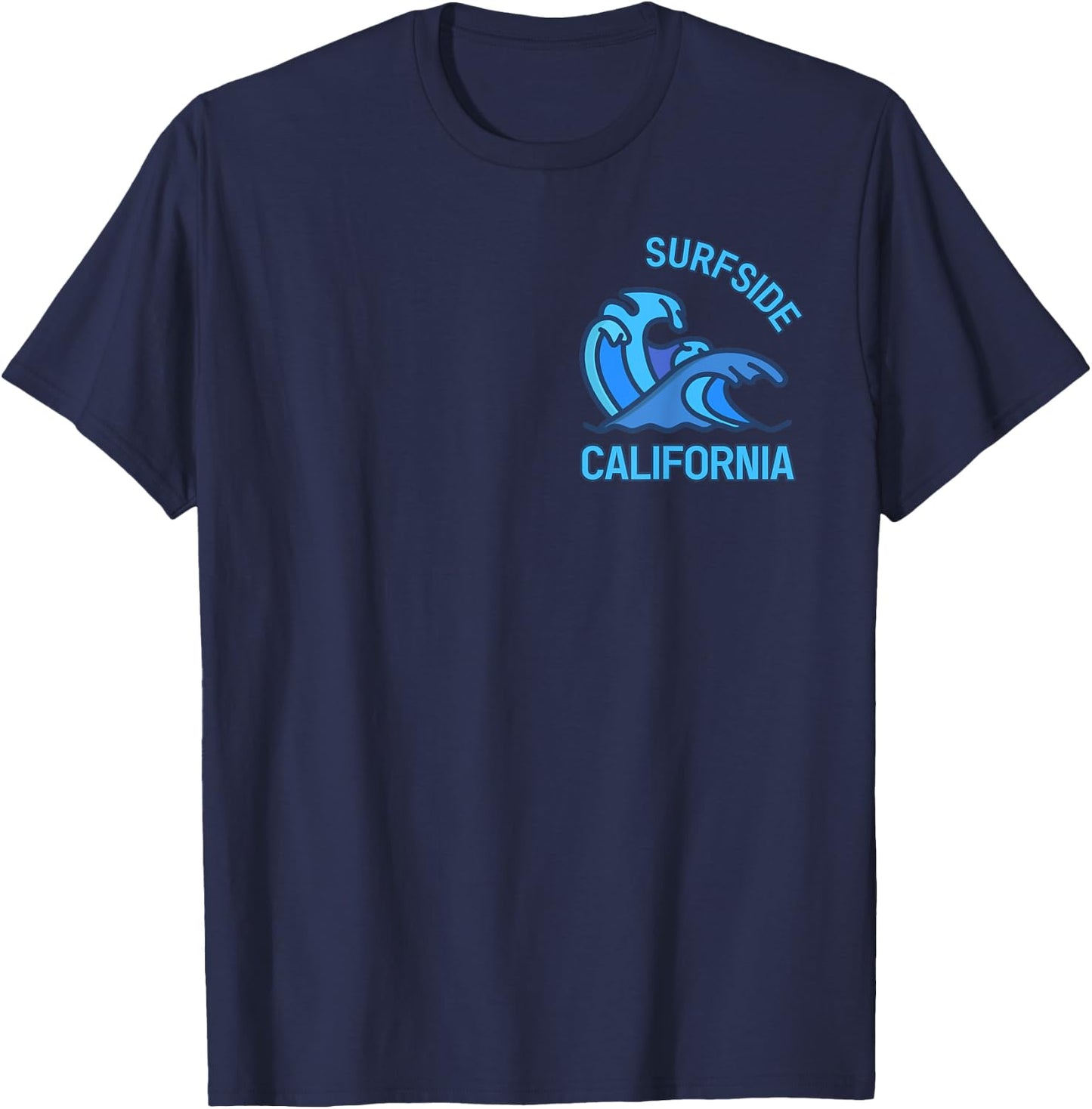Graphic Surfside California Pocket Wave Souvenir T-Shirt - T-Shirt | Navy