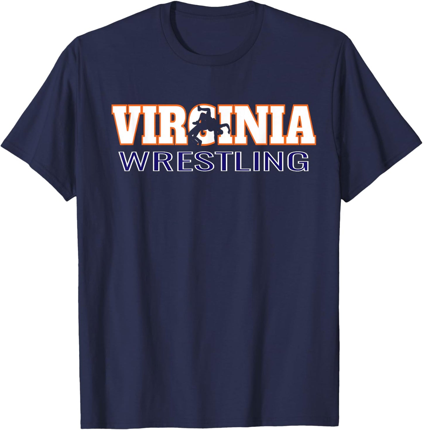 Virginia Wrestling Freestyle Wrestler Team State Pride Gift T-Shirt - T-Shirt | Navy