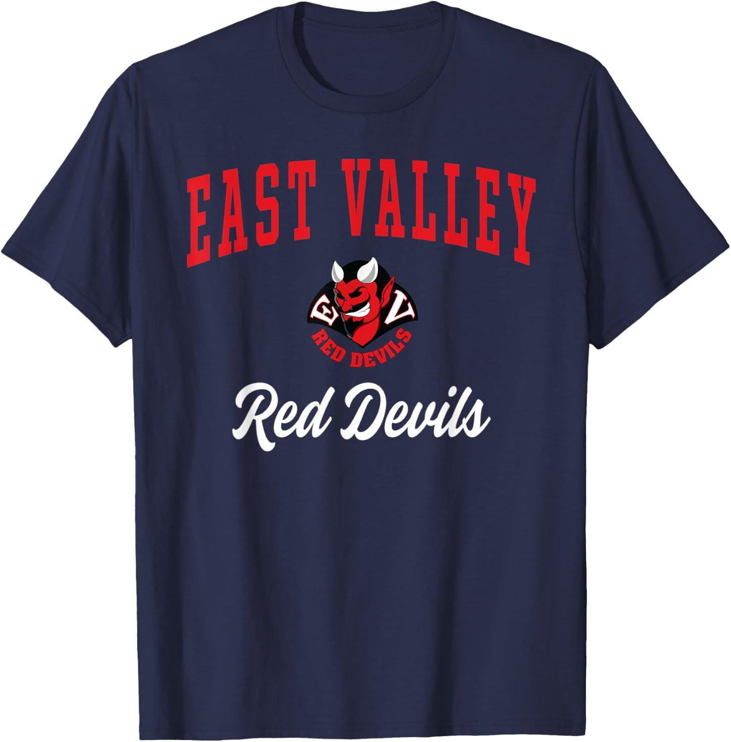 East Valley High School Red Devils T-Shirt - T-Shirt | Navy