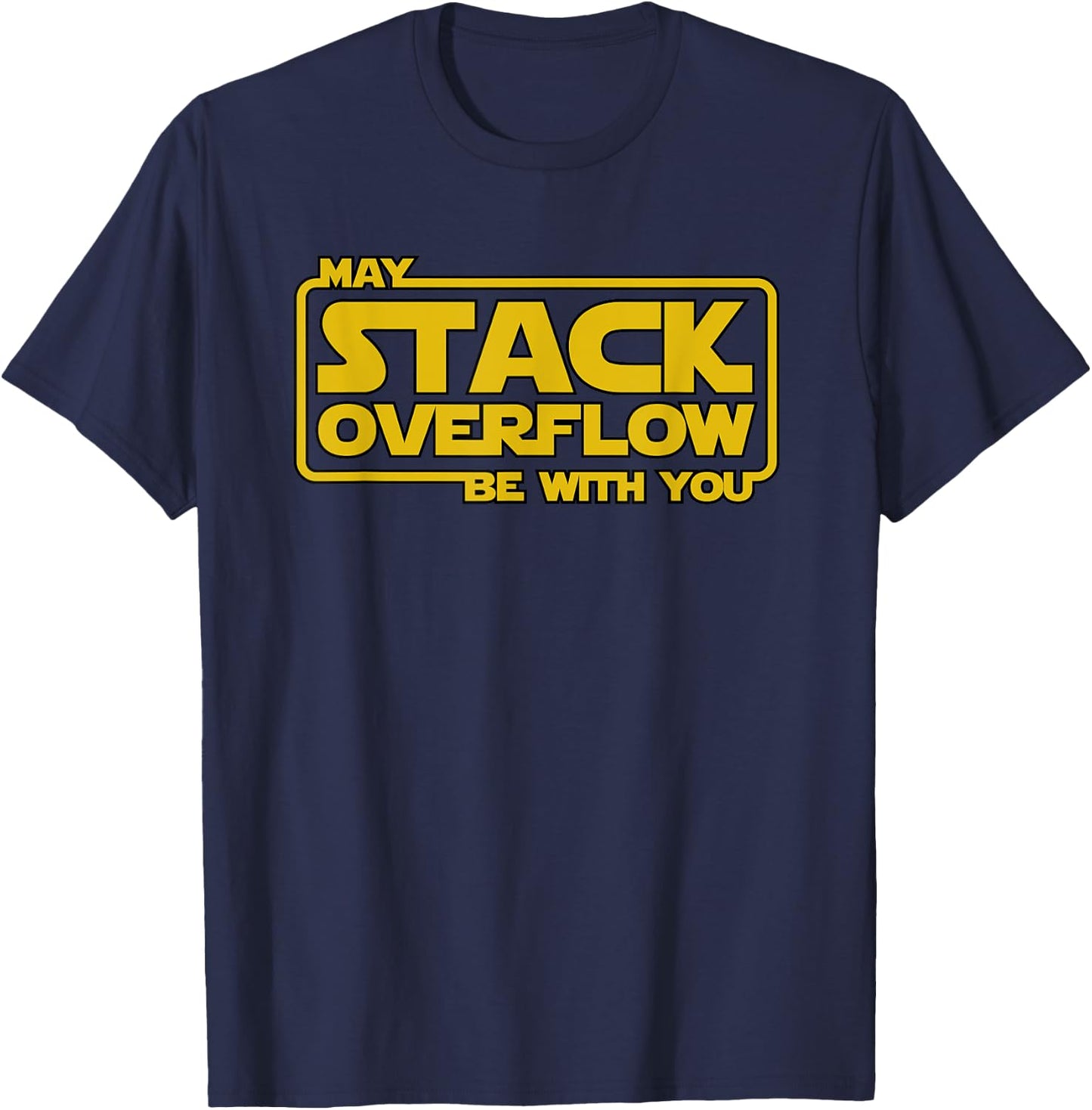 Stack Overflow with You DevOps Java Python Linux Programmer T-Shirt - T-Shirt | Navy
