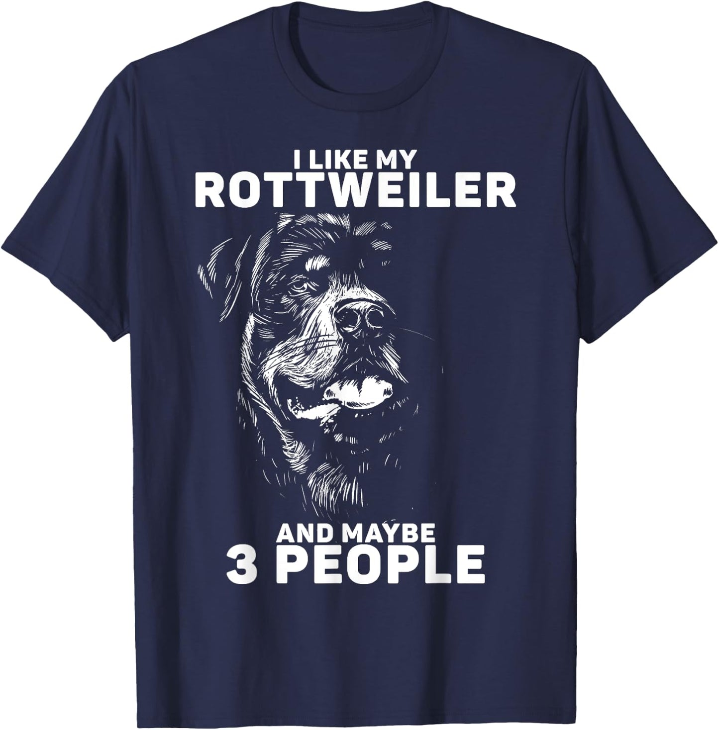 Rottweiler Rottie I Like Love Dog T-Shirt - T-Shirt | Navy