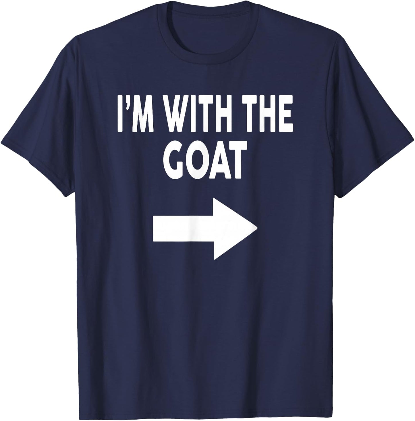 I'm With The GOAT Halloween GOAT T-Shirt - T-Shirt | Navy