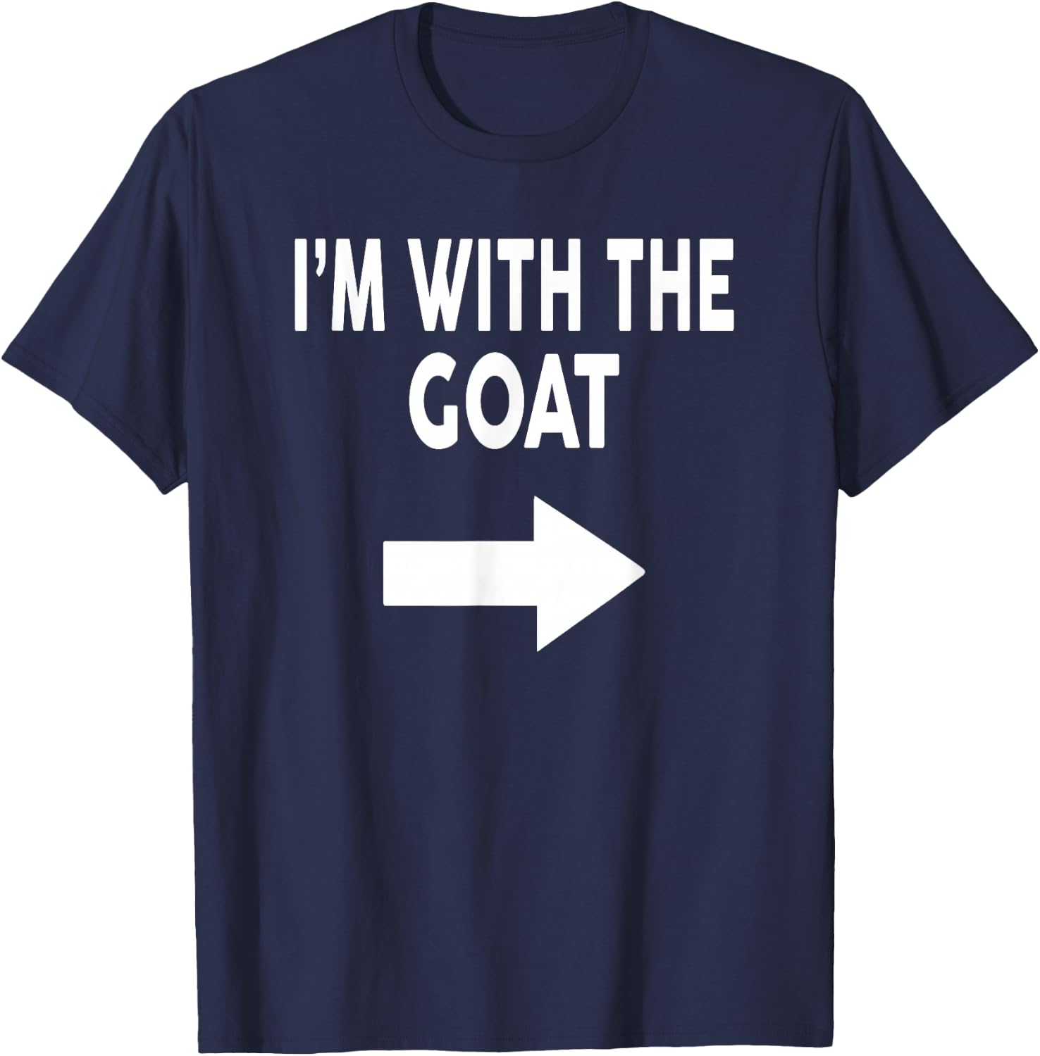 I'm With The GOAT Halloween GOAT T-Shirt - T-Shirt | Navy
