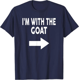 I'm With The GOAT Halloween GOAT T-Shirt - T-Shirt | Navy