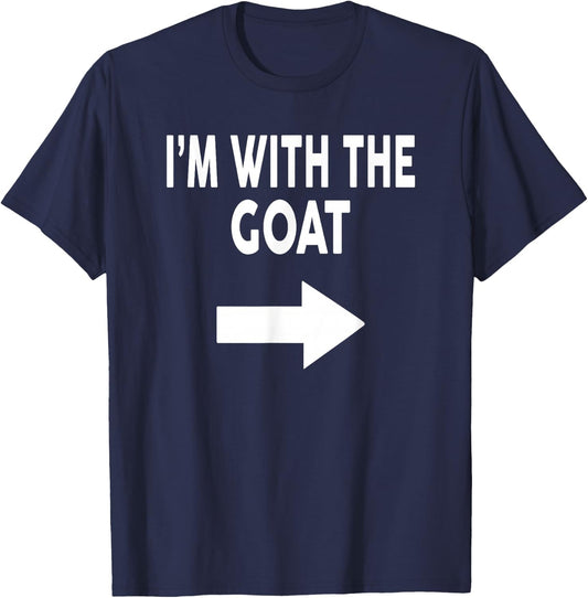 I'm With The GOAT Halloween GOAT T-Shirt - T-Shirt | Navy