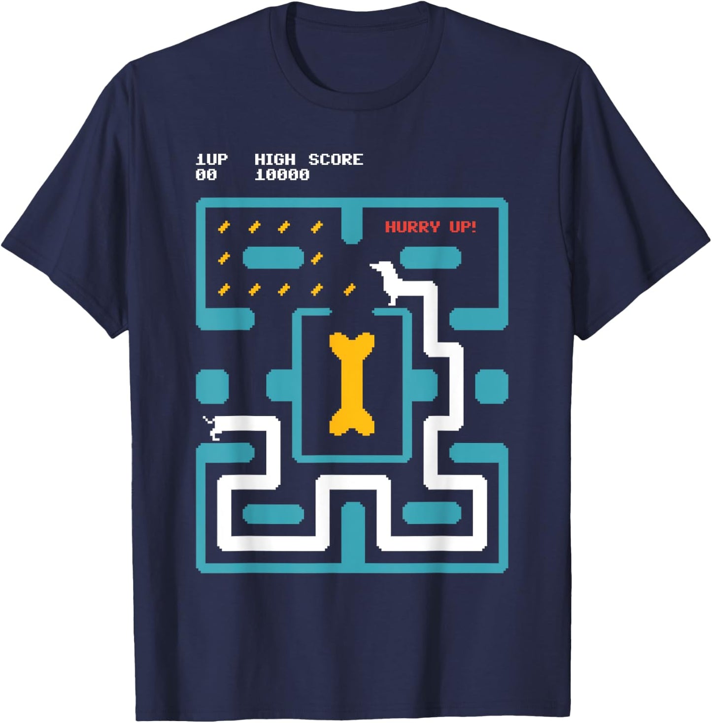 8 Bit Pixel Arcade Gaming Dachshund Dog 80s Retro Gamer Men Women Girls Kids T-Shirt - T-Shirt | Navy