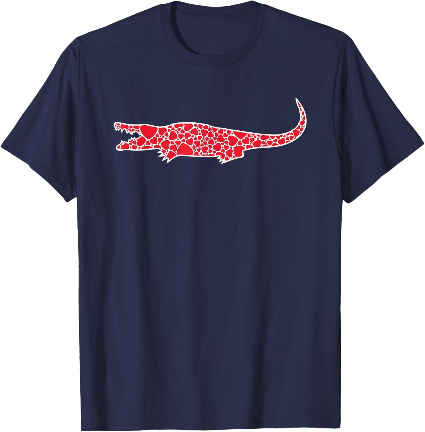 Gharial Hearts Valentine's Day Gavial Animal Lover Girl Gift T-Shirt - T-Shirt | Navy