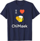 I LOVE Korean ChiMaek(Chicken&Beer) Classic & Cute Design T-Shirt - T-Shirt | Navy