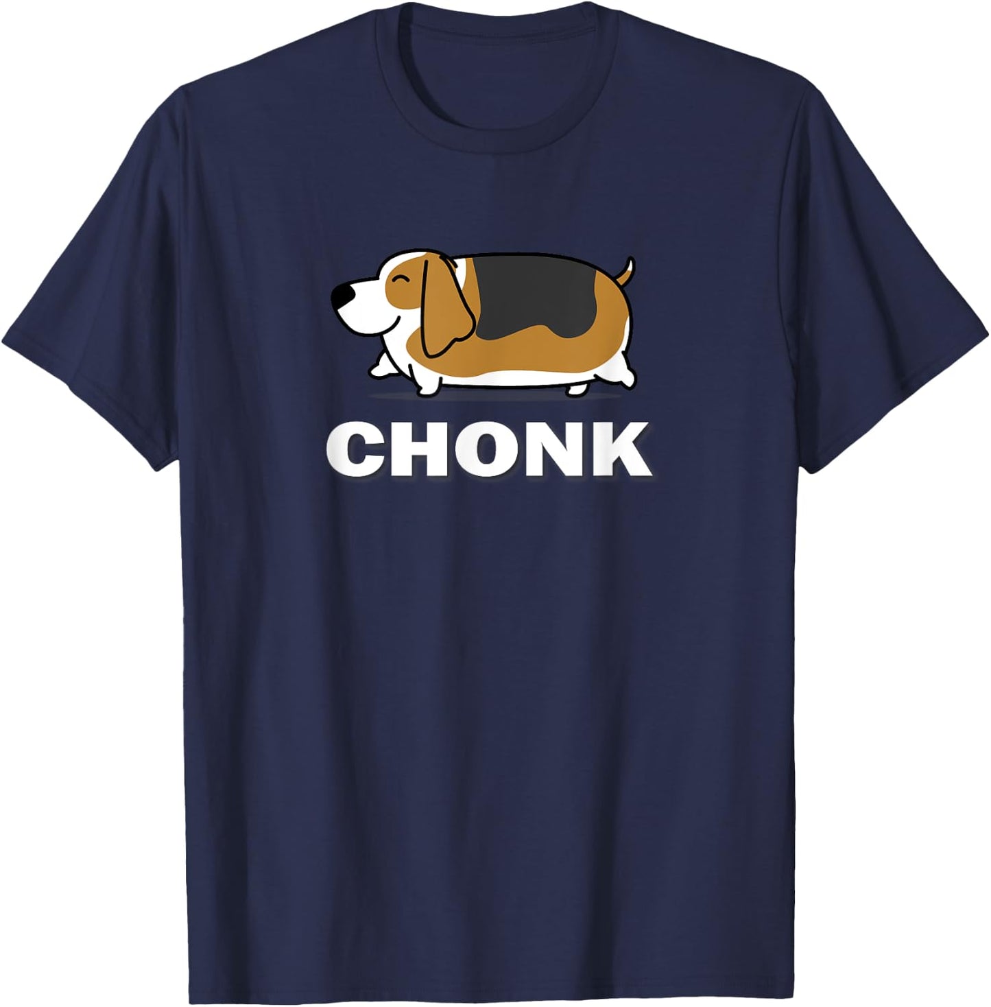Kawaii Fat Chonk Chonky Kids Basset Hound Lover T-Shirt - T-Shirt | Navy