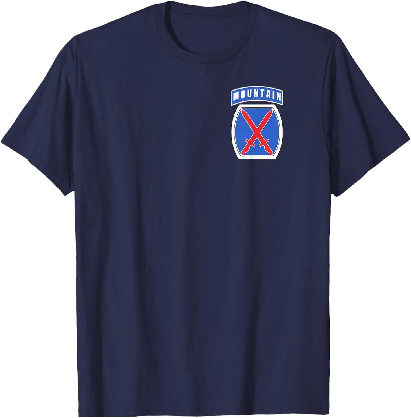 10th Mountain MTN Division Patch T-Shirt - T-Shirt | Navy