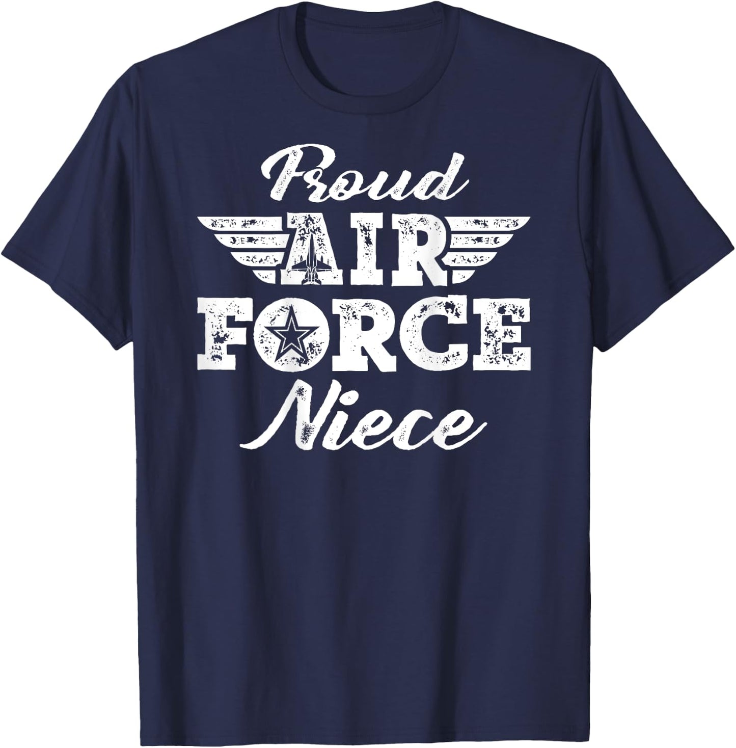 Proud US Air Force Niece - Wings Pride Military Family Gifts T-Shirt - T-Shirt | Navy