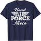 Proud US Air Force Niece - Wings Pride Military Family Gifts T-Shirt - T-Shirt | Navy