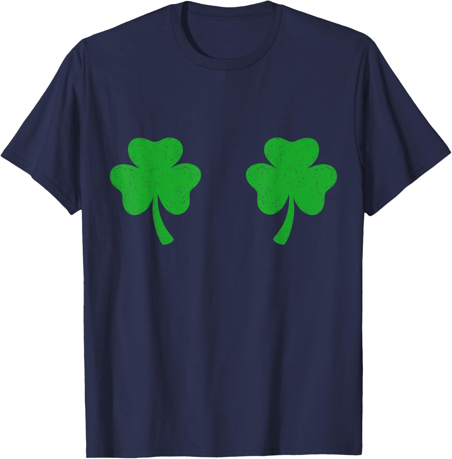 Shamrock Boobs Irish Boobies St Patricks Day Shirt T-Shirt - T-Shirt | Navy