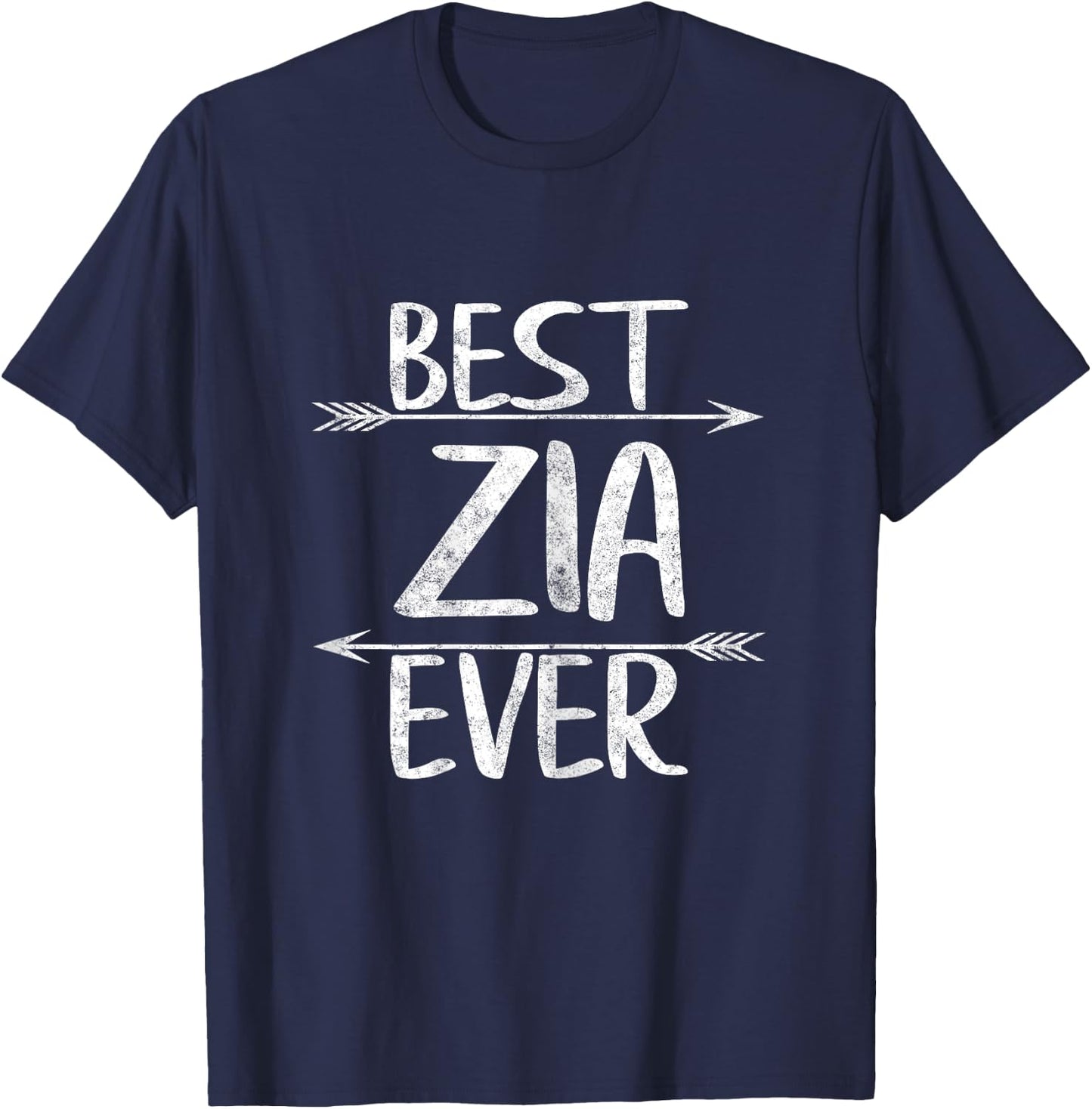 Best Zia Ever Shirt Funny Italian Auntie Mother's Day T-Shirt - T-Shirt | Navy
