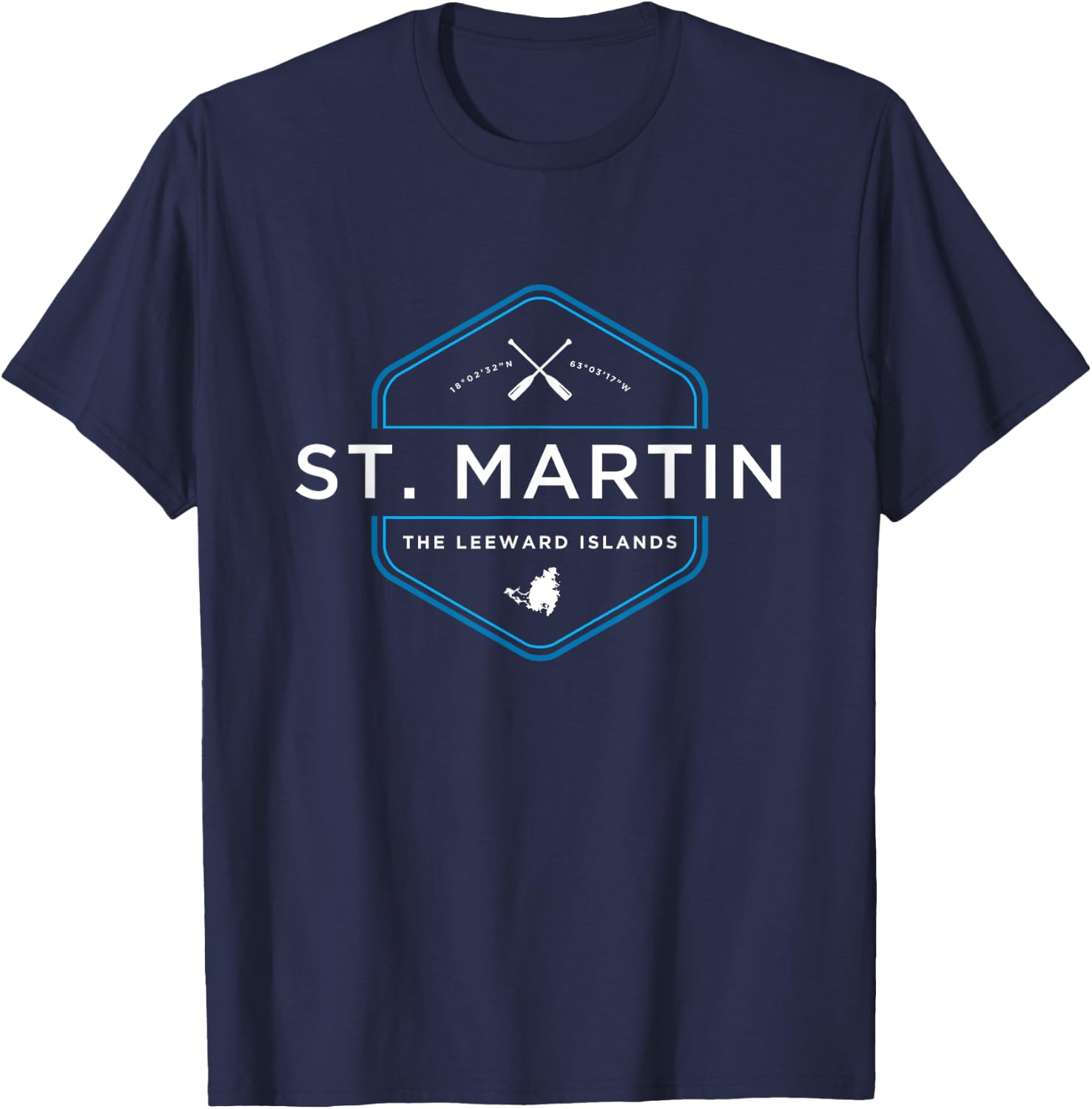 St. Martin Maarten Beach Graphic T-Shirt - T-Shirt | Navy