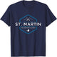 St. Martin Maarten Beach Graphic T-Shirt - T-Shirt | Navy