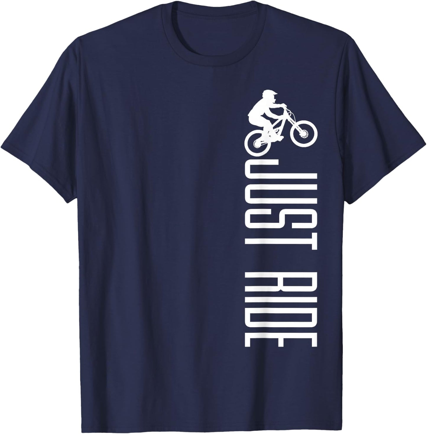 Mountain Bike Just Ride MTB Biking Mountain Biker Gift T-Shirt - T-Shirt | Navy
