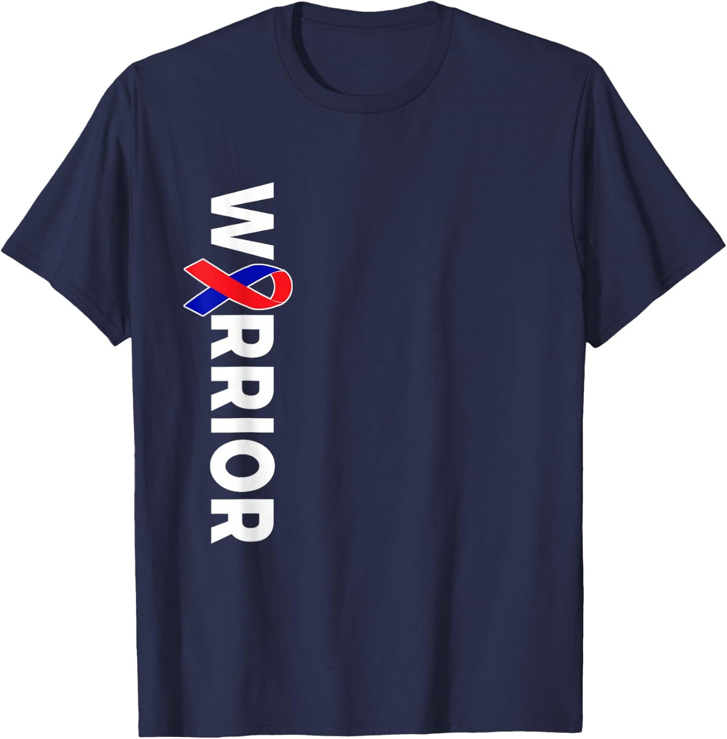 CHD Awareness Ribbon Warrior Congenital Heart Defect T-Shirt - T-Shirt | Navy