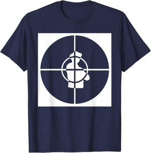 Public Enemy Big Target Logo T-Shirt - T-Shirt | Navy