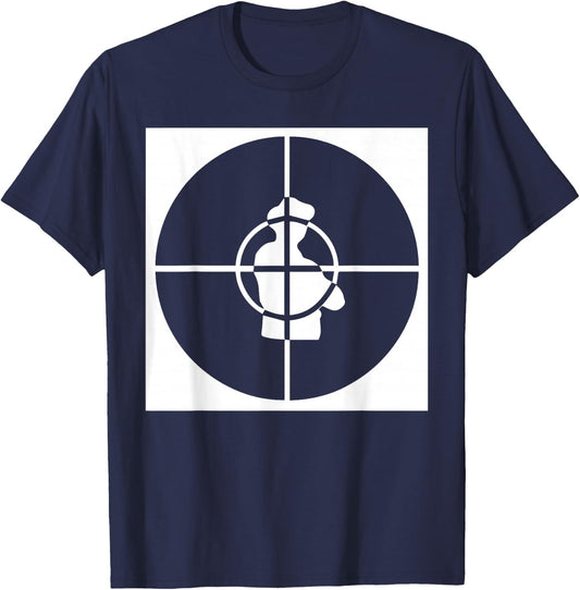 Public Enemy Big Target Logo T-Shirt - T-Shirt | Navy