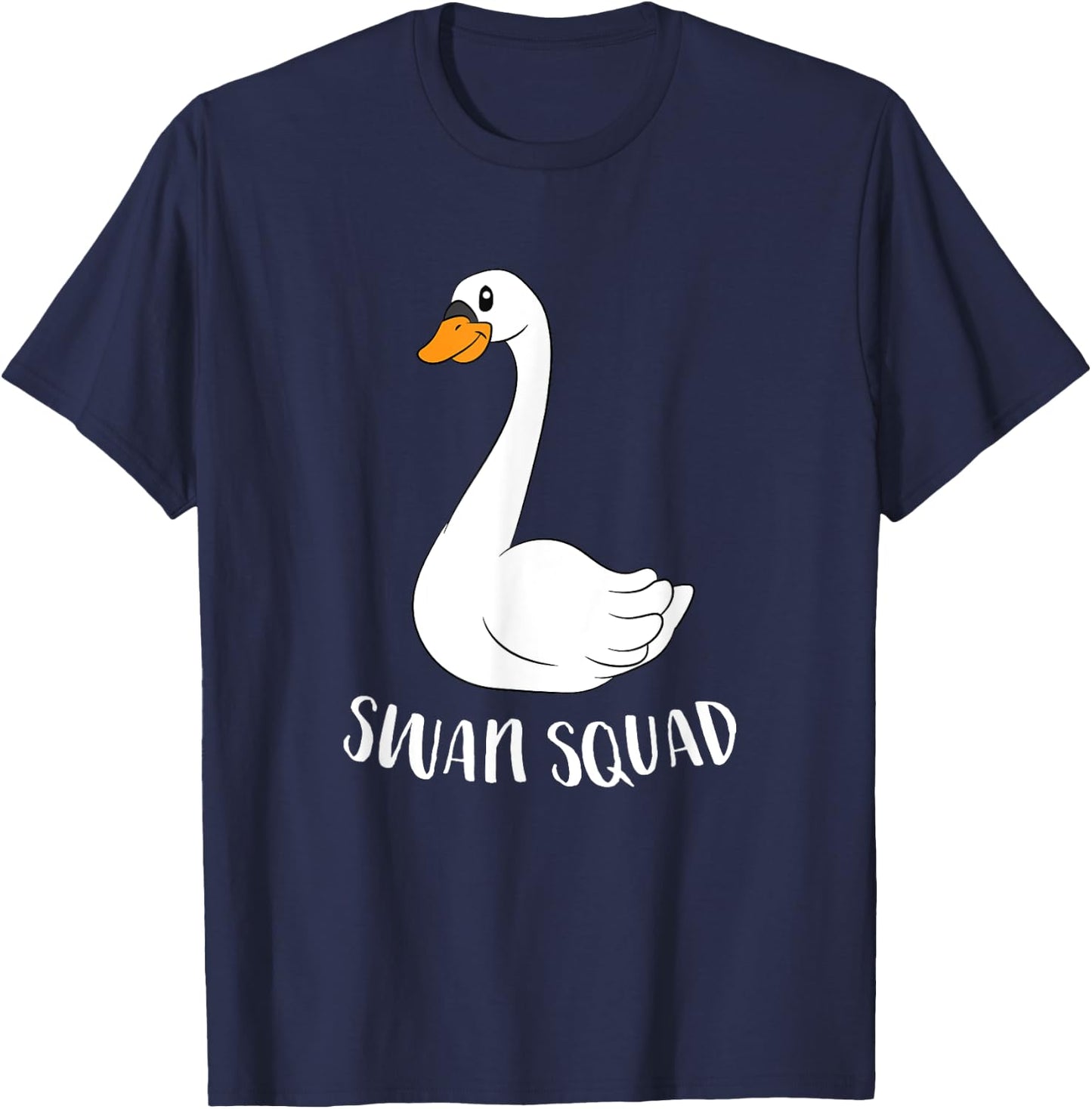 Cute Swan Squad Funny Team Swans T-Shirt - T-Shirt | Navy