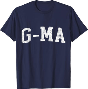 G-Ma Family Matching Vintage Mother's Day G-Ma Classic Bold Font G-Ma Birthday Gift T-Shirt - T-Shirt | Navy