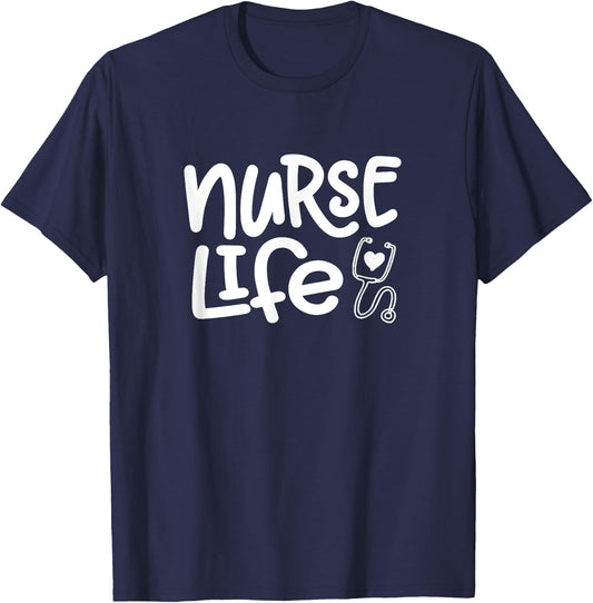 Nurse Life - Great Gift Nurses, Medical Workers T-Shirt - T-Shirt | Navy