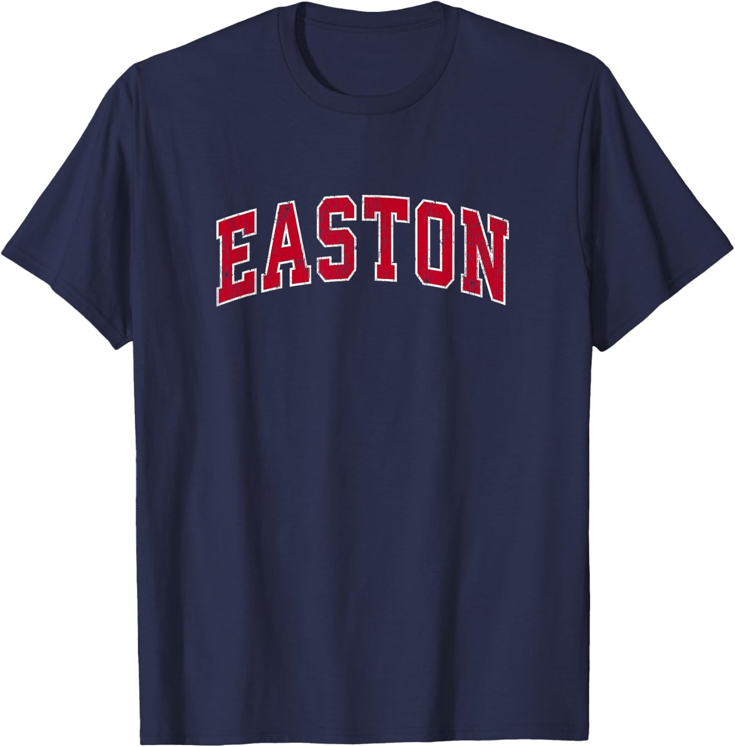 Easton Connecticut CT Vintage Sports Design Red Design T-Shirt - T-Shirt | Navy