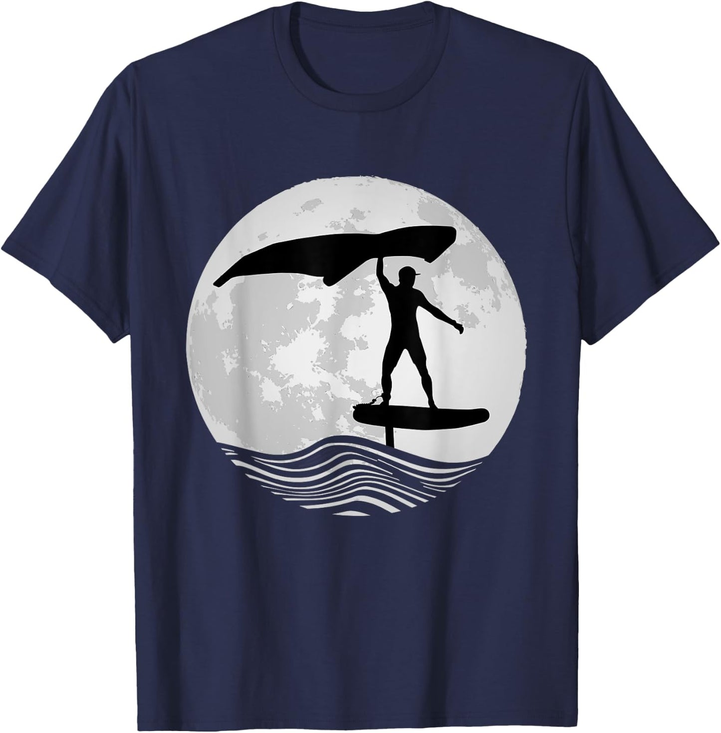 Wing Surf Wing Foil Wingsurfer Foiler T-Shirt - T-Shirt | Navy