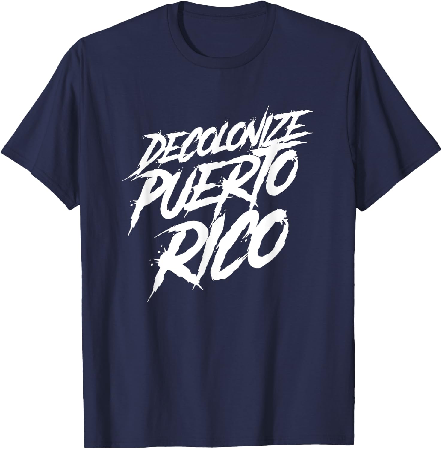 Decolonize Puerto Rico, I love Puerto Rico T-Shirt - T-Shirt | Navy