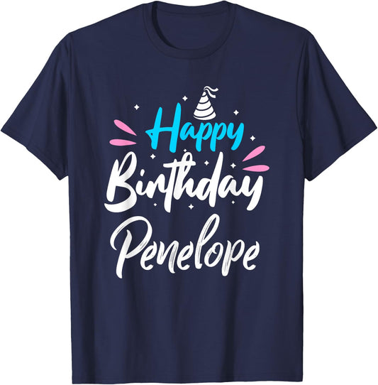 Happy Birthday Penelope T-Shirt - T-Shirt | Navy