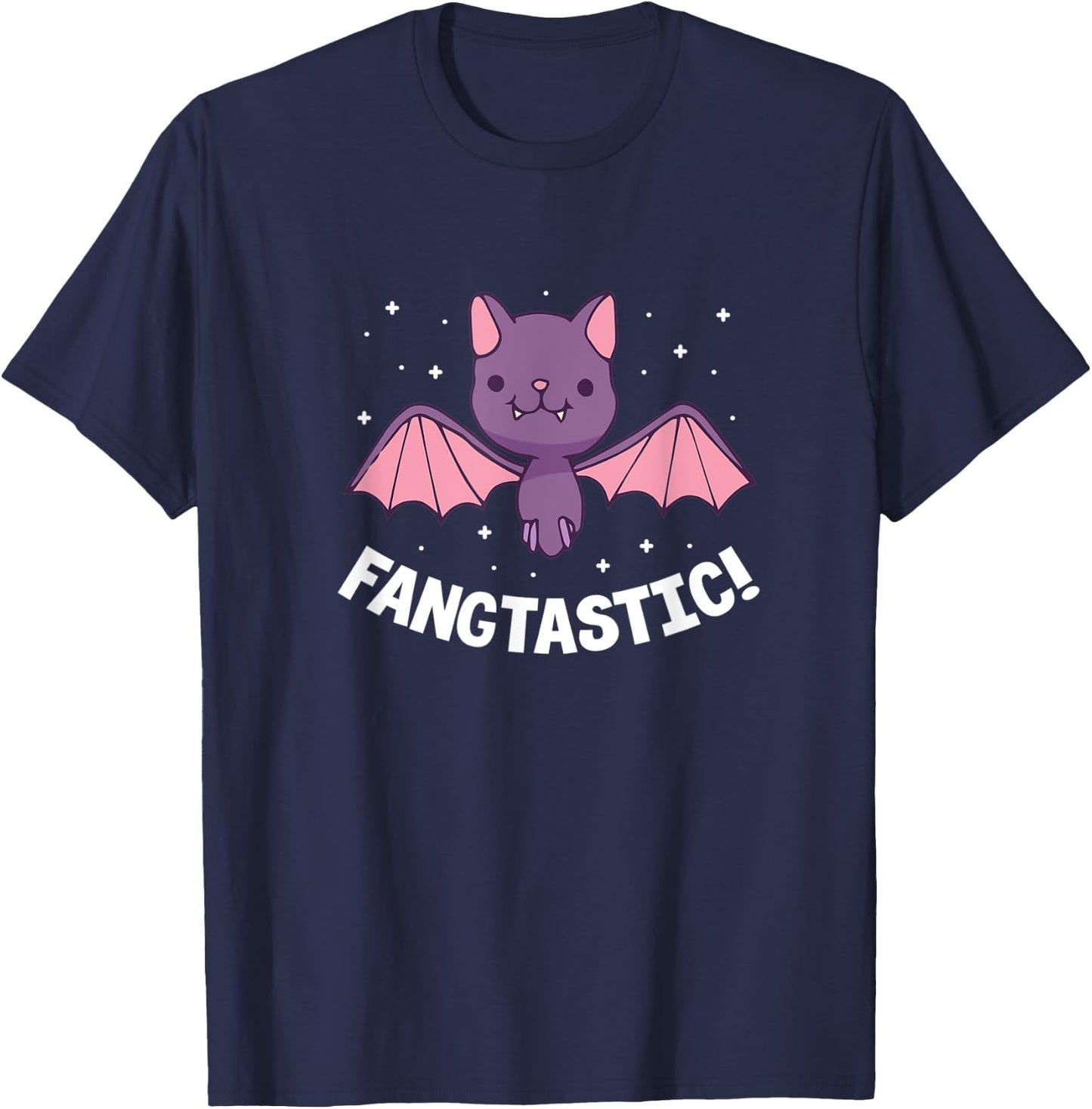 Halloween Bat Fang Funny Fangtastic T-Shirt - T-Shirt | Navy