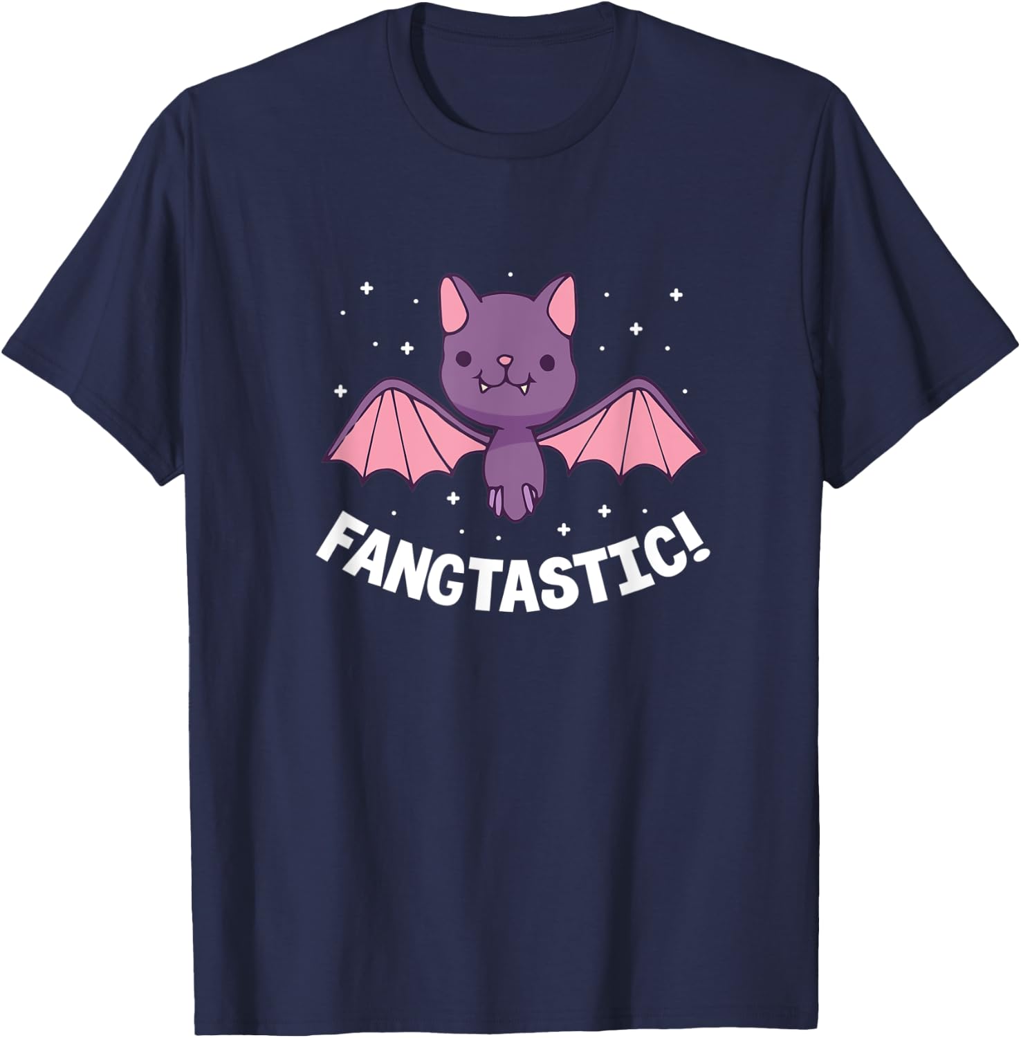 Halloween Bat Fang Funny Fangtastic T-Shirt - T-Shirt | Navy