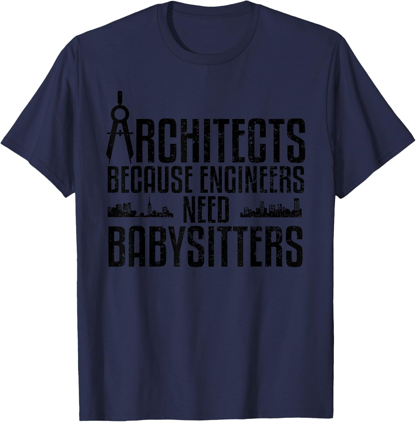 Funny Architecture Gift Architect Occupation Men Women T-Shirt - T-Shirt | Navy