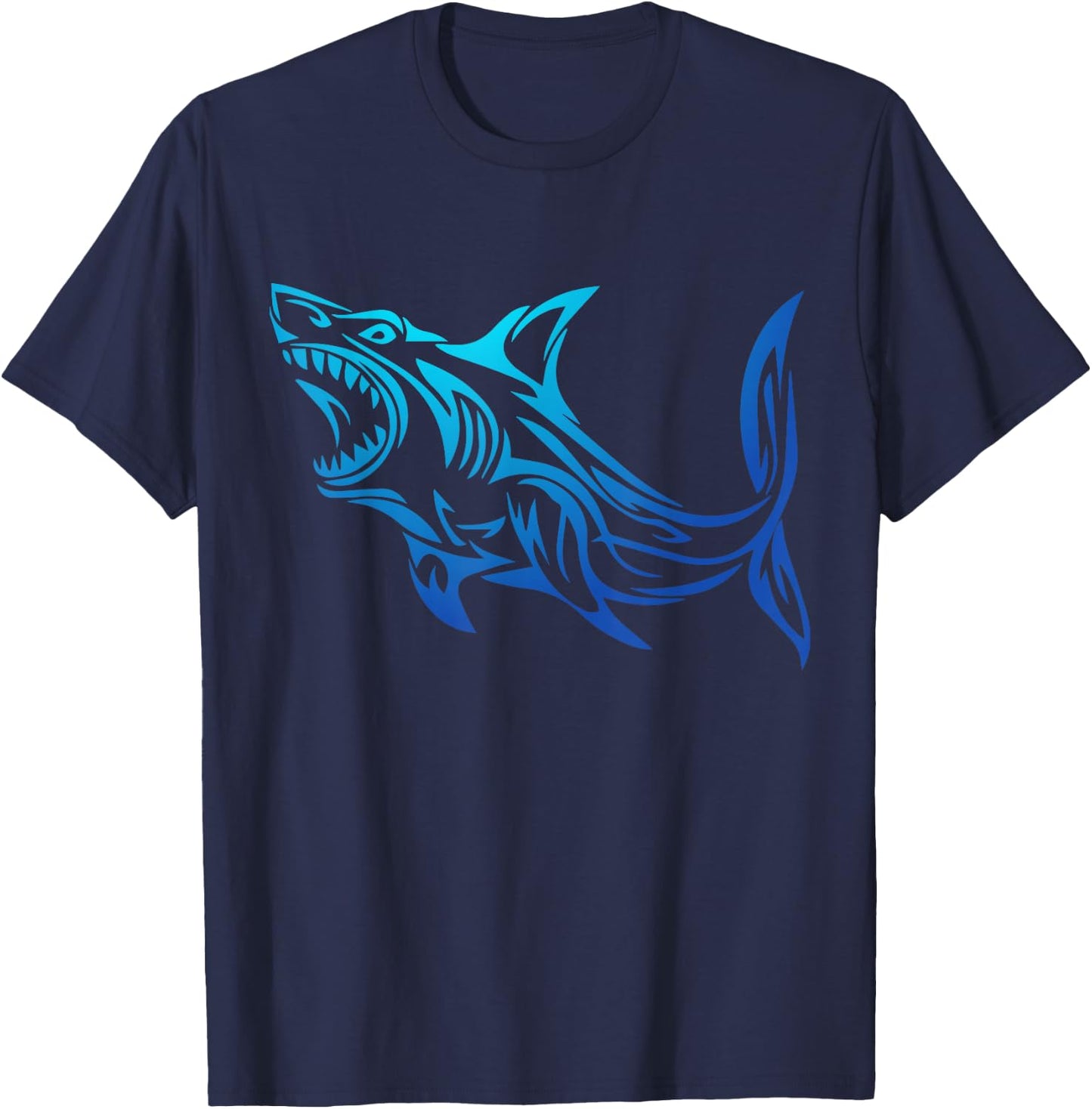 Hawaii Tribal Style Shark for Hawaiian beach lover Cool Men Women Kids T-Shirt - T-Shirt | Navy
