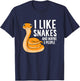 I Like Snakes And Maybe 3 People Snake Reptile Lover T-Shirt - T-Shirt | Navy