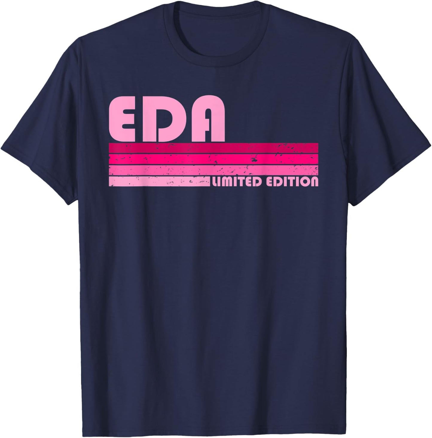 EDA Name Personalized Retro Vintage 80s 90s Birthday T-Shirt - T-Shirt | Navy