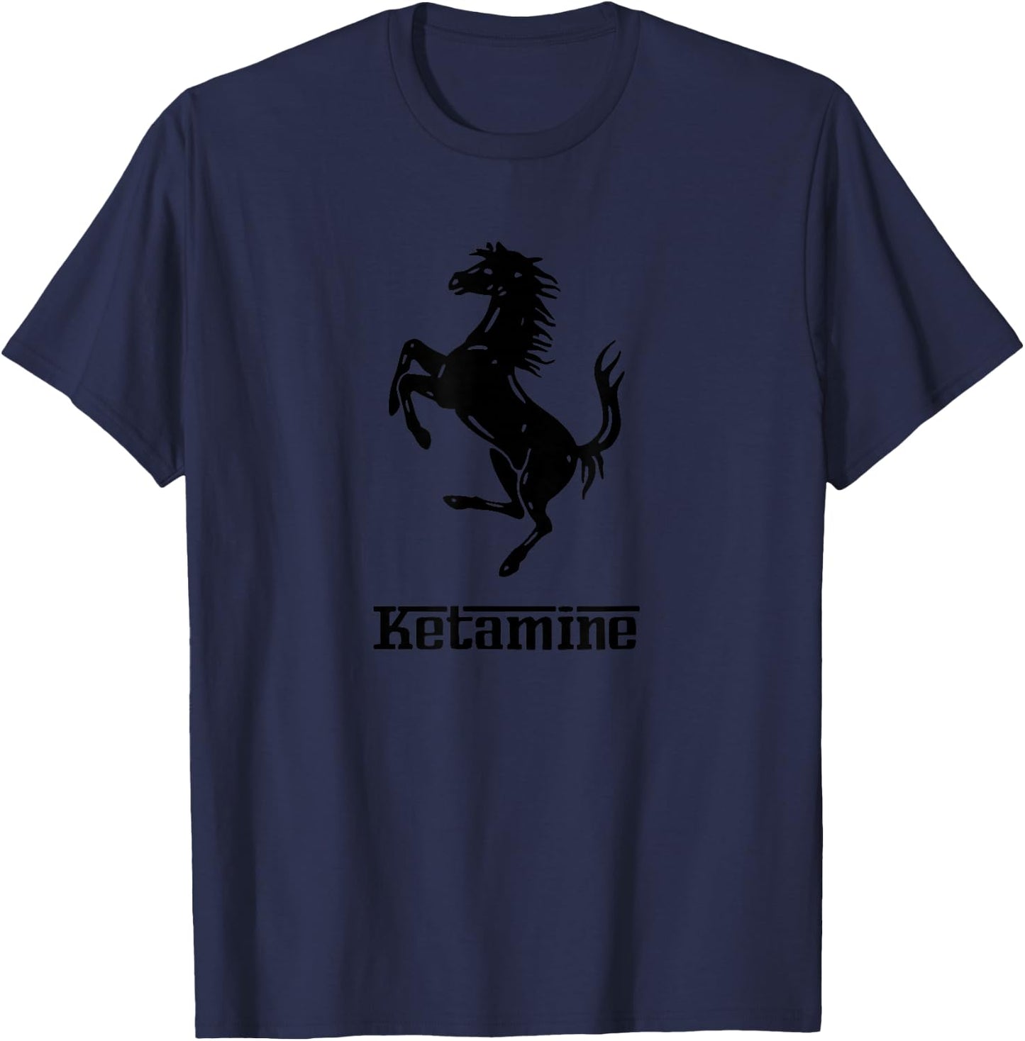 Ketamine Horse Emergency , Small, Grey T-Shirt - T-Shirt | Navy