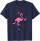 Teacher Flamingo This Teacher Loves Her Flock Funny Gift T-Shirt - T-Shirt | Navy