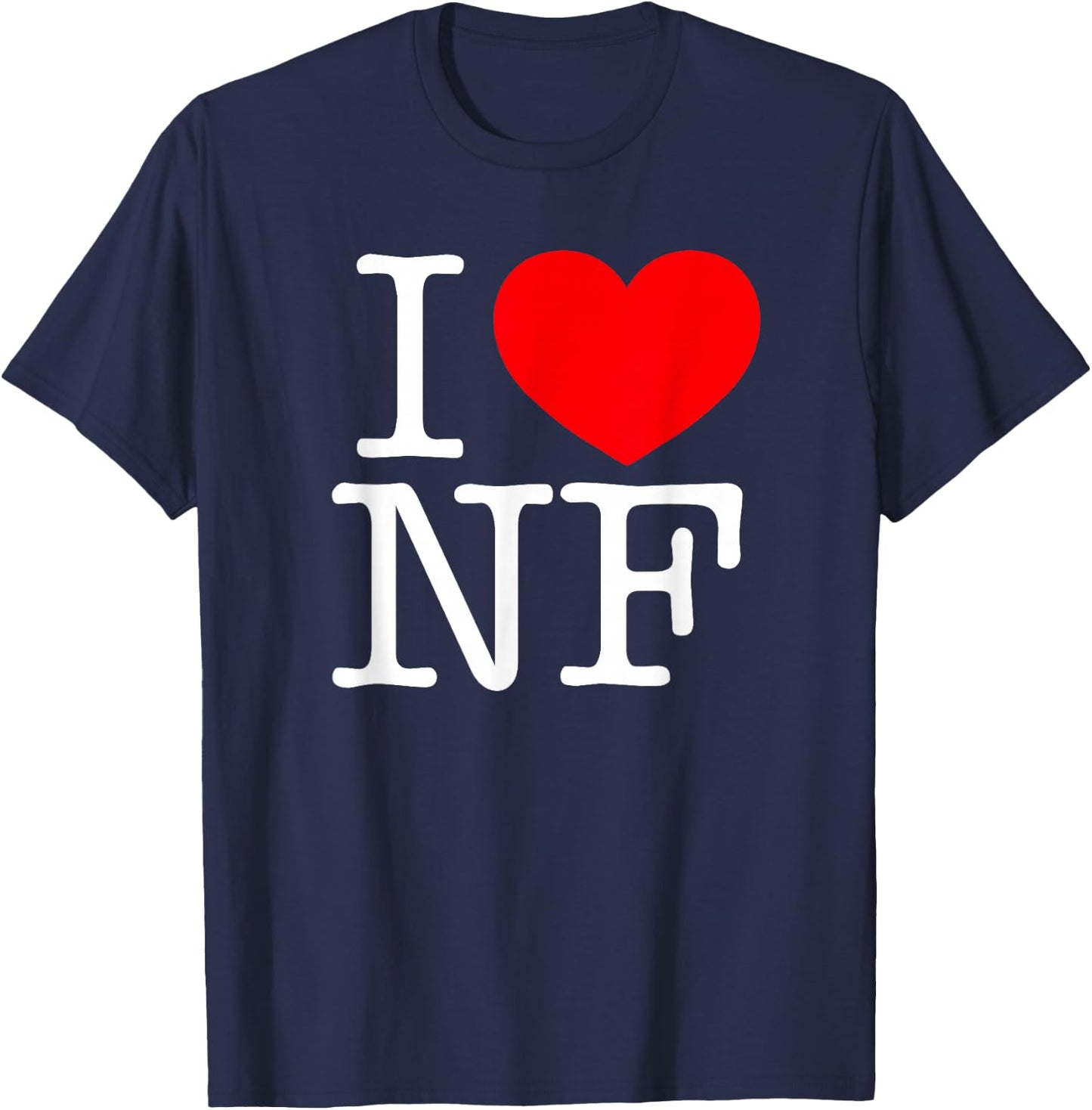 I Love (Heart) NF T-Shirt - T-Shirt | Navy