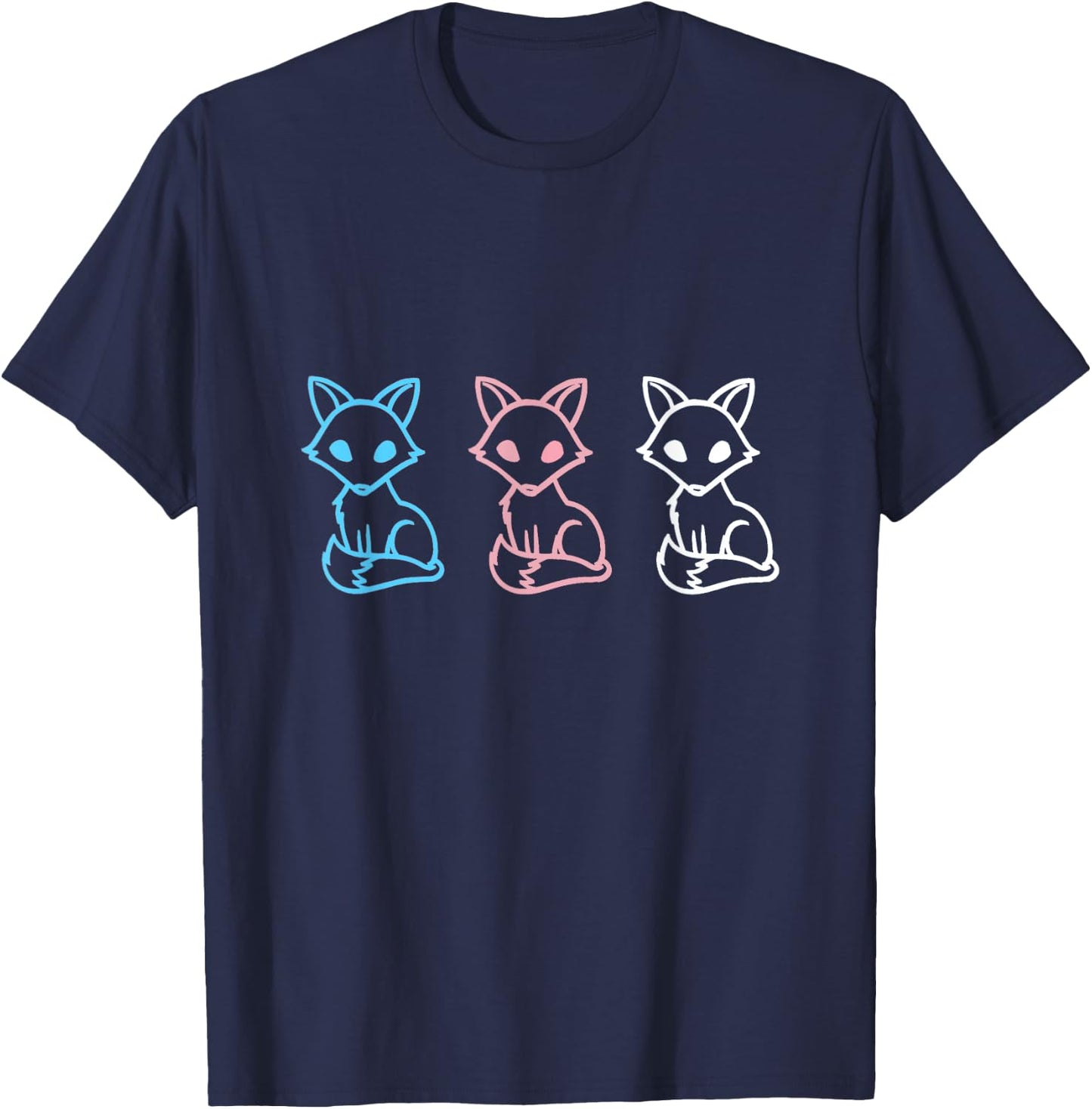Transgender Pride Fox T-Shirt - T-Shirt | Navy