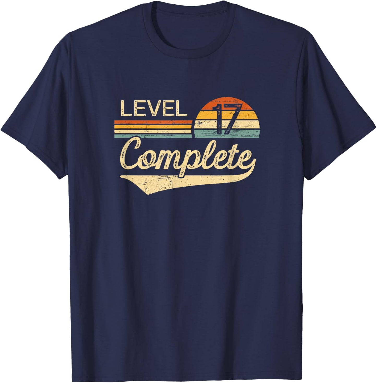 Level 17 Complete Vintage 17th Wedding Anniversary T-Shirt - T-Shirt | Navy