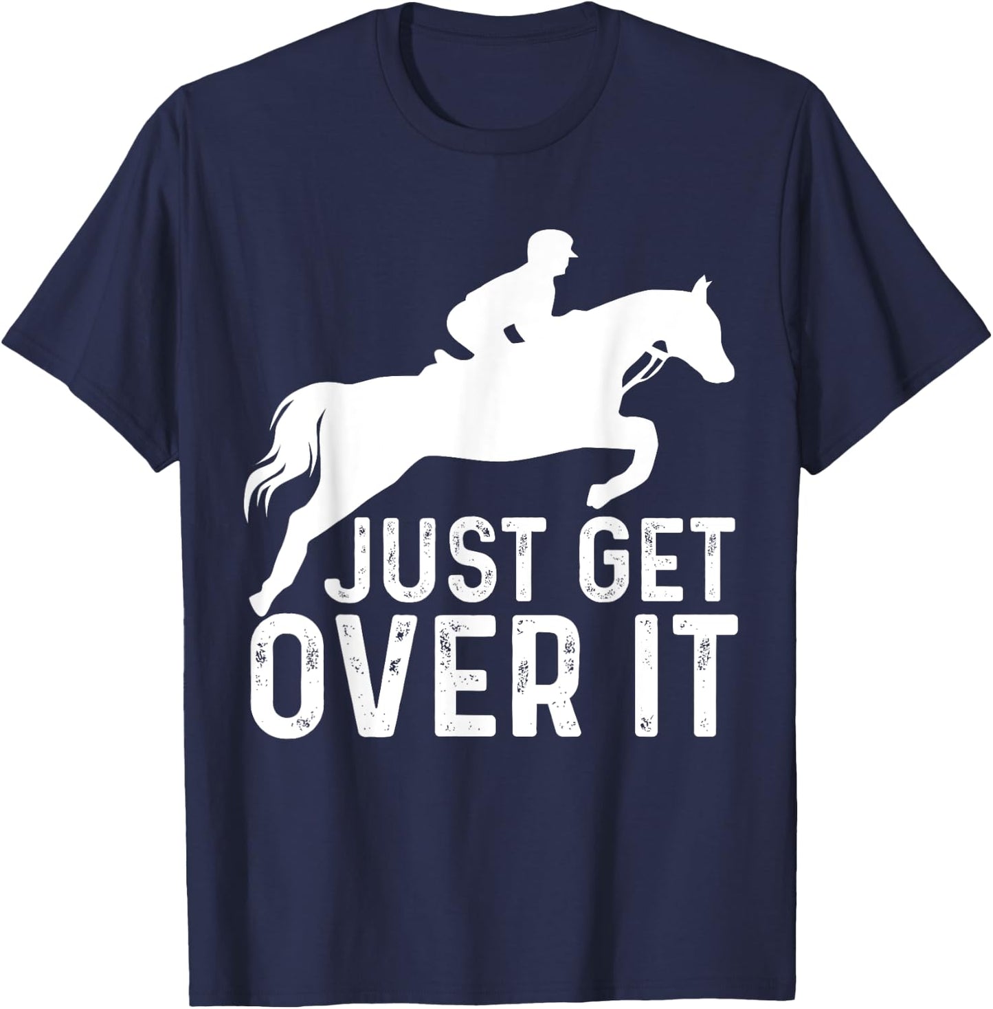 English Horse Riding Hunter Jumper Girl Horseback Riding T-Shirt - T-Shirt | Navy