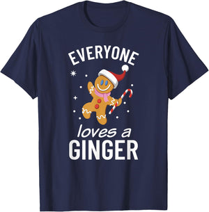 Everyone Loves a Ginger Funny Christmas T-Shirt - T-Shirt | Navy