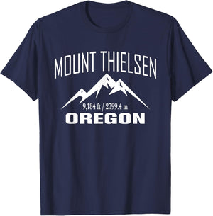 MOUNT THIELSEN OREGON Climbing Summit Club Outdoor Gift T-Shirt - T-Shirt | Navy